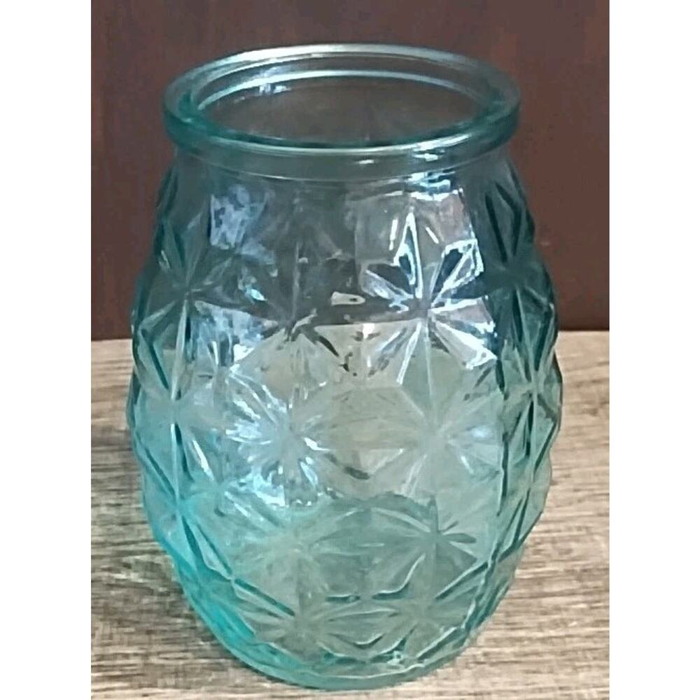DPS Glass Flower Vase Jar Light Blue Polatis